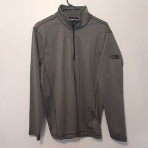 The North Face Adult Mens L Gray 1/4 Zip Long Sleeve Activewear Shirt